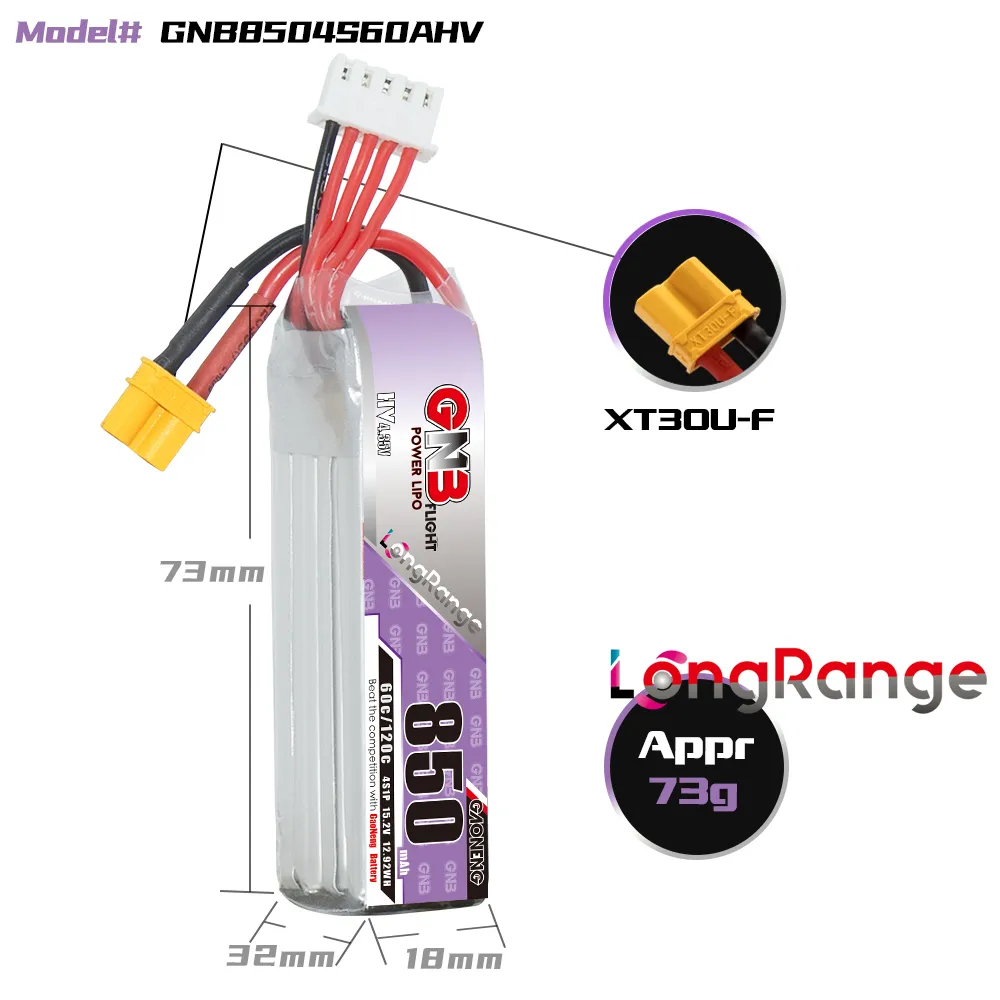 GAONENG GNB LiPo Battery 850mA - Drone Battery Connector review and price