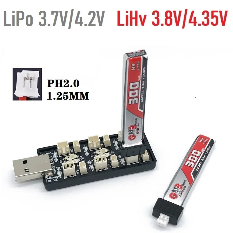 6CH USB 1S LiPo/LiHv 3.7V/4.2V - Drone Battery Connector review and price